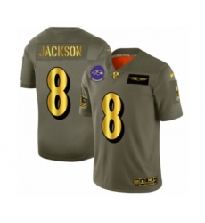 Men's Baltimore Ravens #8 Lamar Jackson Limited Olive Gold 2019 Salute to Service Football Jersey Men's Baltimore Ravens #8 Lamar Jackson Limited Olive Gold 2019 Salute to Service Football Jersey