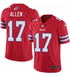 Men's Nike Buffalo Bills #17 Josh Allen Elite Red Rush Vapor Untouchable NFL Jersey