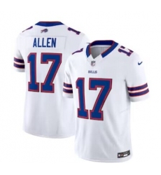 Men's Nike Buffalo Bills #17 Josh Allen White 2023 F.U.S.E. Vapor Untouchable Limited Stitched Jersey