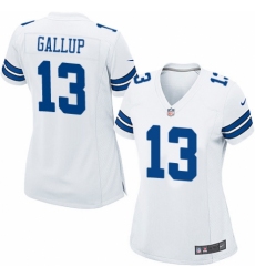 Women's Nike Dallas Cowboys #13 Michael Gallup Game White NFL Jersey