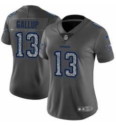 Women's Nike Dallas Cowboys #13 Michael Gallup Gray Static Vapor Untouchable Limited NFL Jersey Women's Nike Dallas Cowboys #13 Michael Gallup Gray Static Vapor Untouchable Limited NFL Jersey