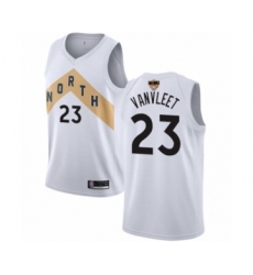 Men's Toronto Raptors #23 Fred VanVleet Swingman White 2019 Basketball Finals Bound Jersey - City Edition