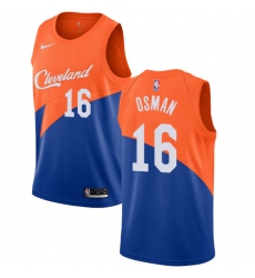 Men's Nike Cleveland Cavaliers #16 Cedi Osman Swingman Blue NBA Jersey - City Edition