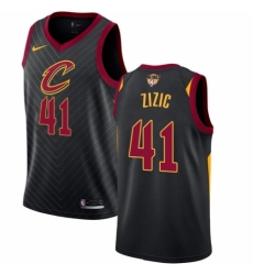 Men's Nike Cleveland Cavaliers #41 Ante Zizic Swingman Black 2018 NBA Finals Bound NBA Jersey Statement Edition
