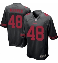 Men's Nike San Francisco 49ers #48 Fred Warner Game Black NFL Jersey