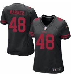 Women's Nike San Francisco 49ers #48 Fred Warner Game Black NFL Jersey