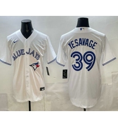 Men's Toronto Blue Jays #39 Trey Yesavage White Cool Base Stitched Jersey