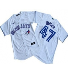 Men's Toronto Blue Jays #47 Addison Barger White Cool Base Jersey
