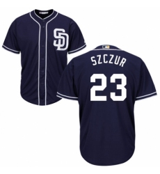 Youth Majestic San Diego Padres #23 Matt Szczur Authentic Navy Blue Alternate 1 Cool Base MLB Jersey