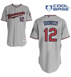 Youth Majestic Minnesota Twins #12 Jake Odorizzi Replica Grey Road Cool Base MLB Jersey