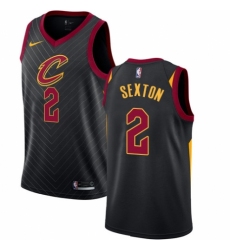 Men's Nike Cleveland Cavaliers #2 Collin Sexton Swingman Black NBA Jersey Statement Edition