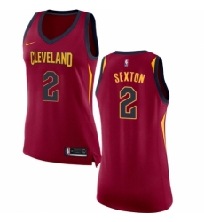 Women's Nike Cleveland Cavaliers #2 Collin Sexton Swingman Maroon NBA Jersey - Icon Edition