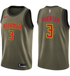 Youth Nike Atlanta Hawks #3 Kevin Huerter Swingman Green Salute to Service NBA Jersey