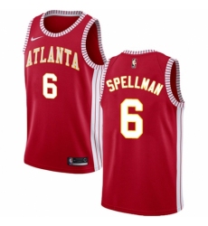 Men's Nike Atlanta Hawks #6 Omari Spellman Authentic Red NBA Jersey Statement Edition