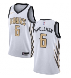 Women's Nike Atlanta Hawks #6 Omari Spellman Swingman White NBA Jersey - City Edition