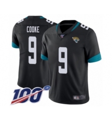 Men's Jacksonville Jaguars #9 Logan Cooke Black Team Color Vapor Untouchable Limited Player 100th Season Football Jersey