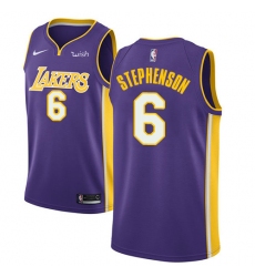 Women's Nike Los Angeles Lakers #6 Lance Stephenson Swingman Purple NBA Jersey - Statement Edition