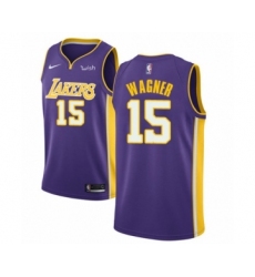 Men's Los Angeles Lakers #15 Moritz Wagner Authentic Purple Basketball Jersey - Statement Edition