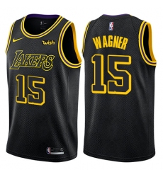 Women's Nike Los Angeles Lakers #15 Moritz Wagner Swingman Black NBA Jersey - City Edition