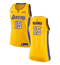Women's Nike Los Angeles Lakers #15 Moritz Wagner Swingman Gold NBA Jersey - Icon Edition