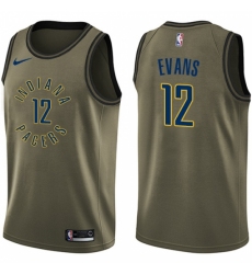 Youth Nike Indiana Pacers #12 Tyreke Evans Swingman Green Salute to Service NBA Jersey