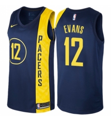 Youth Nike Indiana Pacers #12 Tyreke Evans Swingman Navy Blue NBA Jersey - City Edition