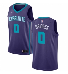 Youth Nike Jordan Charlotte Hornets #0 Miles Bridges Swingman Purple NBA Jersey Statement Edition