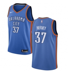 Youth Nike Oklahoma City Thunder #37 Kevin Hervey Swingman Royal Blue NBA Jersey - Icon Edition