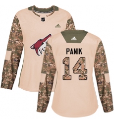 Women's Adidas Arizona Coyotes #14 Richard Panik Authentic Camo Veterans Day Practice NHL Jersey