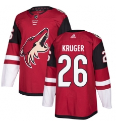 Men's Adidas Arizona Coyotes #26 Marcus Kruger Authentic Burgundy Red Home NHL Jersey