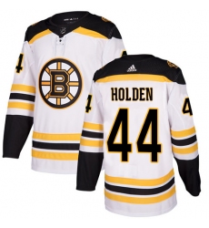 Youth Adidas Boston Bruins #44 Nick Holden Authentic White Away NHL Jersey
