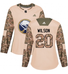 Women's Adidas Buffalo Sabres #20 Scott Wilson Authentic Camo Veterans Day Practice NHL Jersey