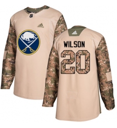 Youth Adidas Buffalo Sabres #20 Scott Wilson Authentic Camo Veterans Day Practice NHL Jersey