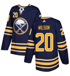 Youth Adidas Buffalo Sabres #20 Scott Wilson Authentic Navy Blue Home NHL Jersey