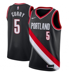 Youth Nike Portland Trail Blazers #5 Seth Curry Swingman Black NBA Jersey - Icon Edition