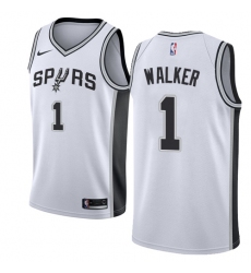 Women's Nike San Antonio Spurs #1 Lonnie Walker Swingman White NBA Jersey - Association Edition