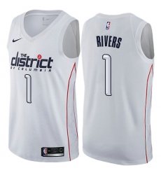 Men's Nike Washington Wizards #1 Austin Rivers Swingman White NBA Jersey - City Edition
