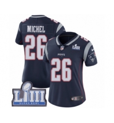 Women's Nike New England Patriots #26 Sony Michel Navy Blue Team Color Vapor Untouchable Limited Player Super Bowl LIII Bound NFL Jersey