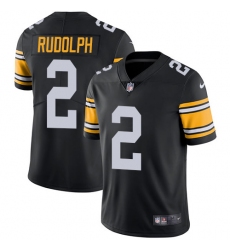 Men's Nike Pittsburgh Steelers #2 Mason Rudolph Black Alternate Vapor Untouchable Limited Player NFL Jersey