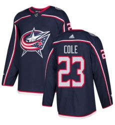 Youth Adidas Columbus Blue Jackets #23 Ian Cole Authentic Navy Blue Home NHL Jersey