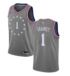 Women's Nike Philadelphia 76ers #1 Landry Shamet Swingman Gray NBA Jersey - City Edition