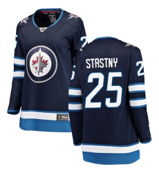 Women's Winnipeg Jets #25 Paul Stastny Fanatics Branded Navy Blue Home Breakaway NHL Jersey