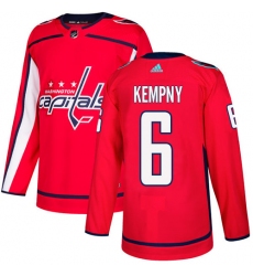 Men's Adidas Washington Capitals #6 Michal Kempny Premier Red Home NHL Jersey