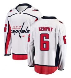 Men's Washington Capitals #6 Michal Kempny Fanatics Branded White Away Breakaway NHL Jersey