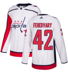 Youth Adidas Washington Capitals #42 Martin Fehervary Authentic White Away NHL Jersey