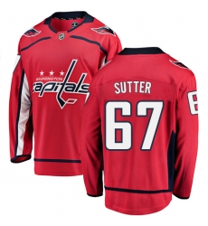 Youth Washington Capitals #67 Riley Sutter Fanatics Branded Red Home Breakaway NHL Jersey