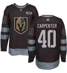 Men's Adidas Vegas Golden Knights #40 Ryan Carpenter Authentic Black 1917-2017 100th Anniversary NHL Jersey