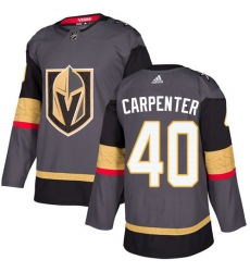 Men's Adidas Vegas Golden Knights #40 Ryan Carpenter Authentic Gray Home NHL Jersey