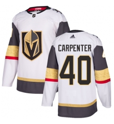 Youth Adidas Vegas Golden Knights #40 Ryan Carpenter Authentic White Away NHL Jersey