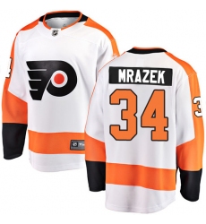 Youth Philadelphia Flyers #34 Petr Mrazek Fanatics Branded White Away Breakaway NHL Jersey